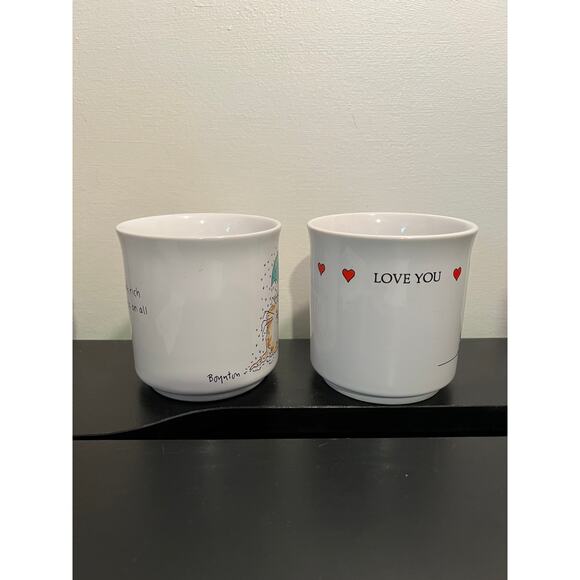 Set of 2 Boynton Mugs - I Love You and Cats Huddled Under an Umbrella - Picture 3 of 5